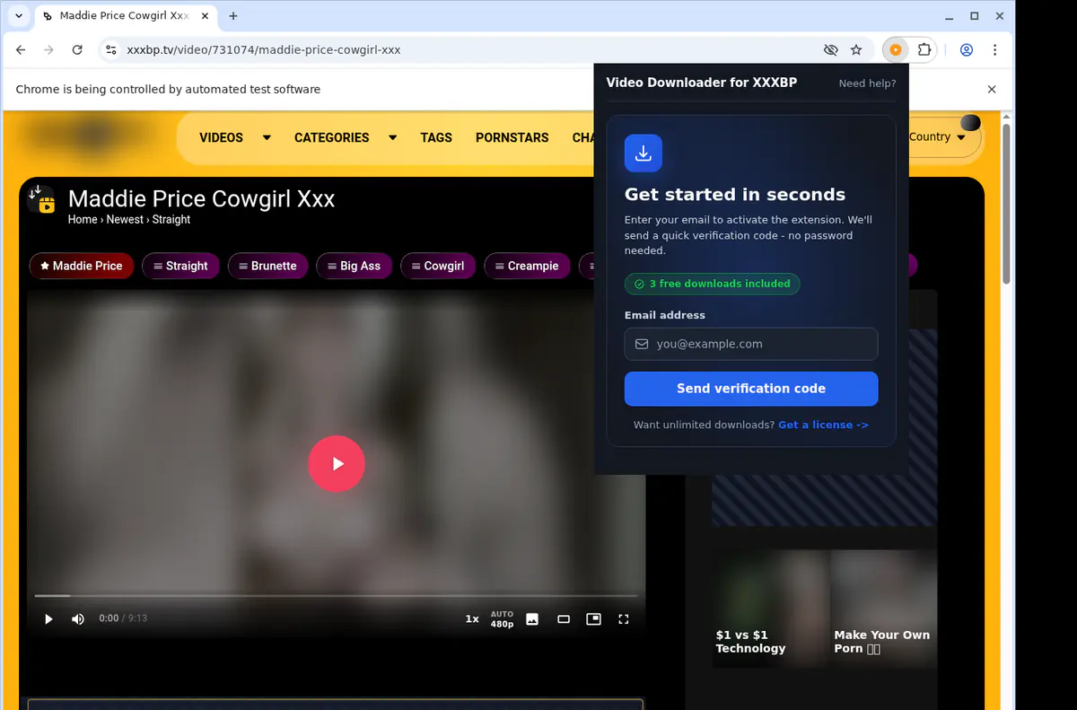 Xxxbp Video Downloader browser extension screenshot 5